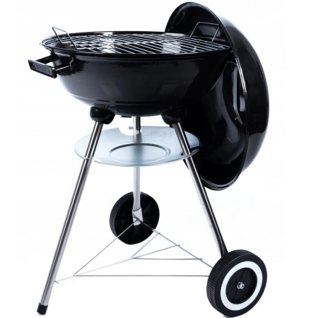 Duży GRILL węglowy kulisty z pokrywą kółka MG Home